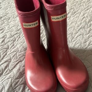 Hunter rain boots size 8 kids